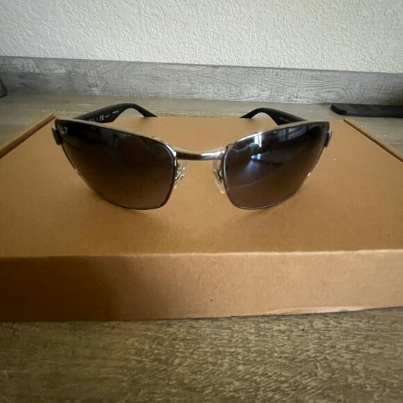 RAY BAN RB3478 004/78 60-17 130 GUNMETAL/BLK BLEND POLARIZED WRAP SUNGLASSES - Picture 4 of 10